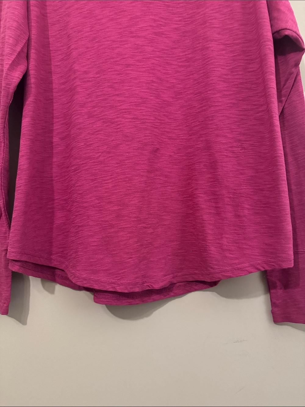 NWT- Zella All Day Slub Long Sleeve T-Shirt, Raspberry, size Large - Picture 6 of 12